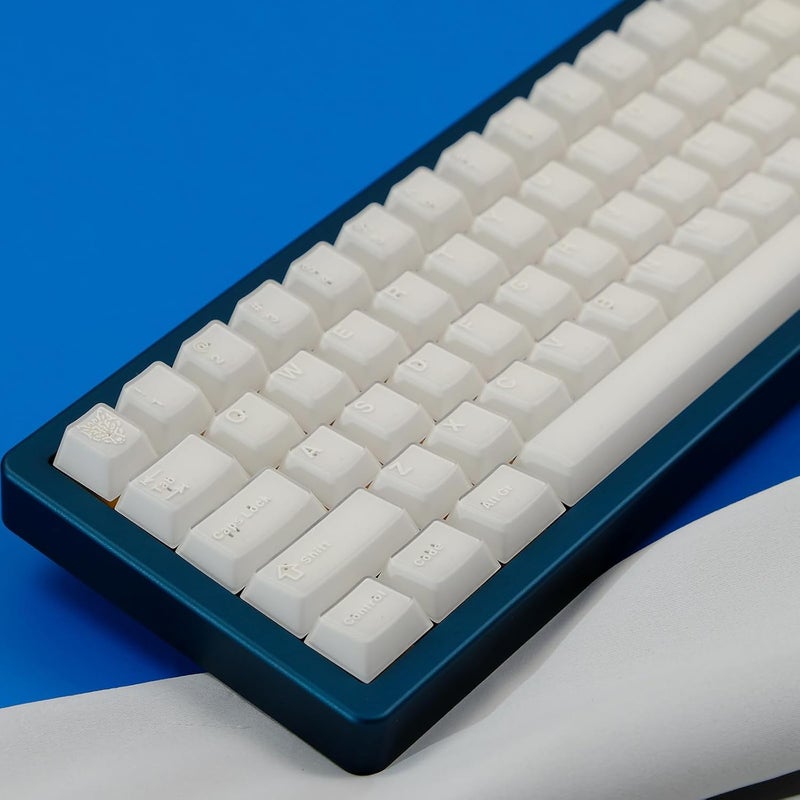 Sumgsn 114 Keys Doubleshot White Translucent Keycaps Cherry Profile Custom Keycap Set Fit for Cherry Mx Switches Mechanical Keyboard - Image 1
